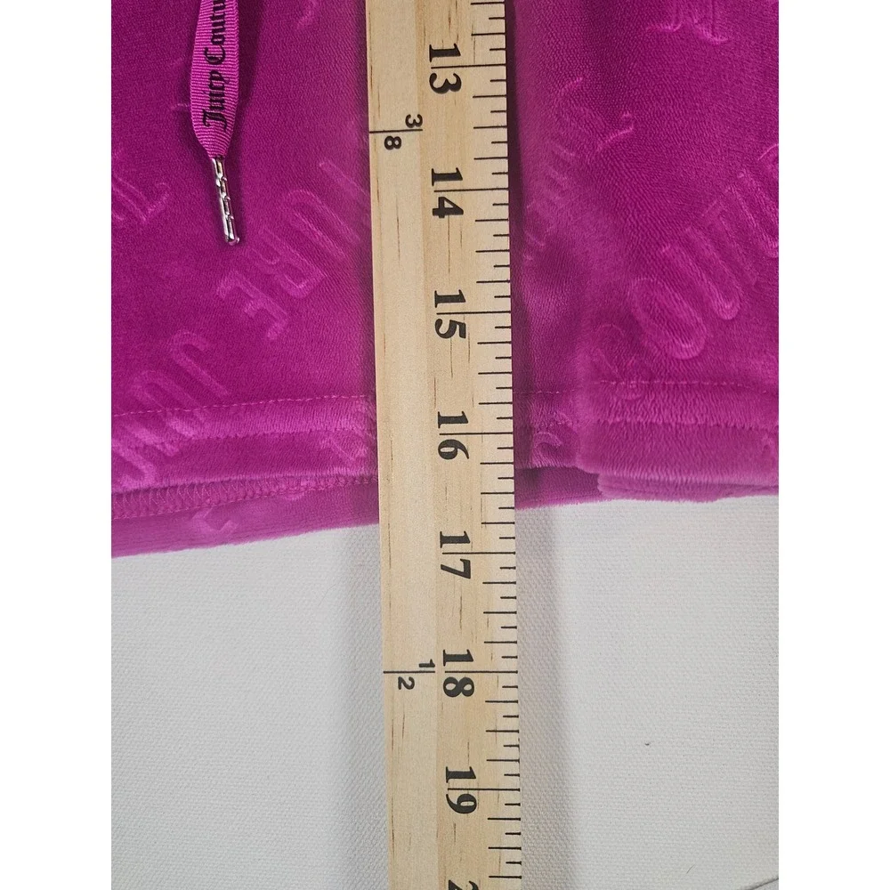 Juicy Couture Tracksuit Women M Purple Velour Y2K Logo Hoodie Jogger Set Lounge